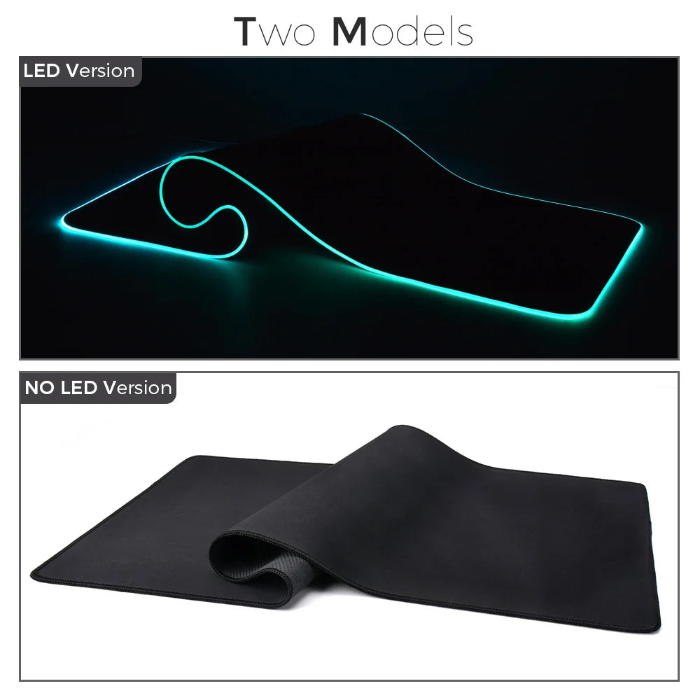LED Light Mousepad RGB Keyboard Cover Desk-Mat Colorful Surface Mouse Pad Waterproof Multi-Size World Computer Gamer CS Dota